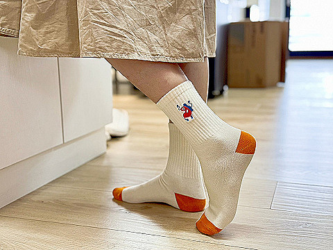 小怪獸-文創襪子雙色組